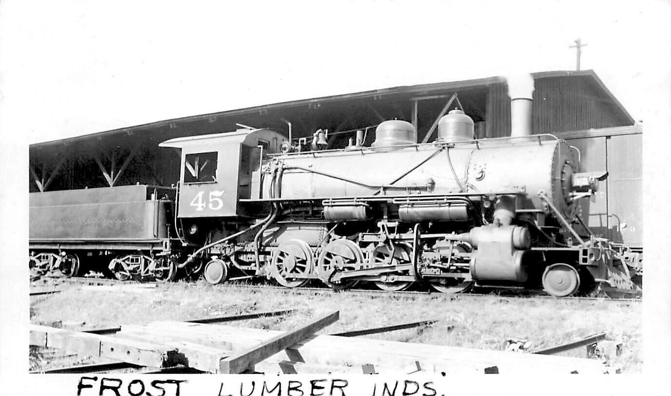 FROST LUMBER CO. TRAIN, NACOGDOCHES TX, VINTAGE 3 X 4 PHOTO (SB 241)