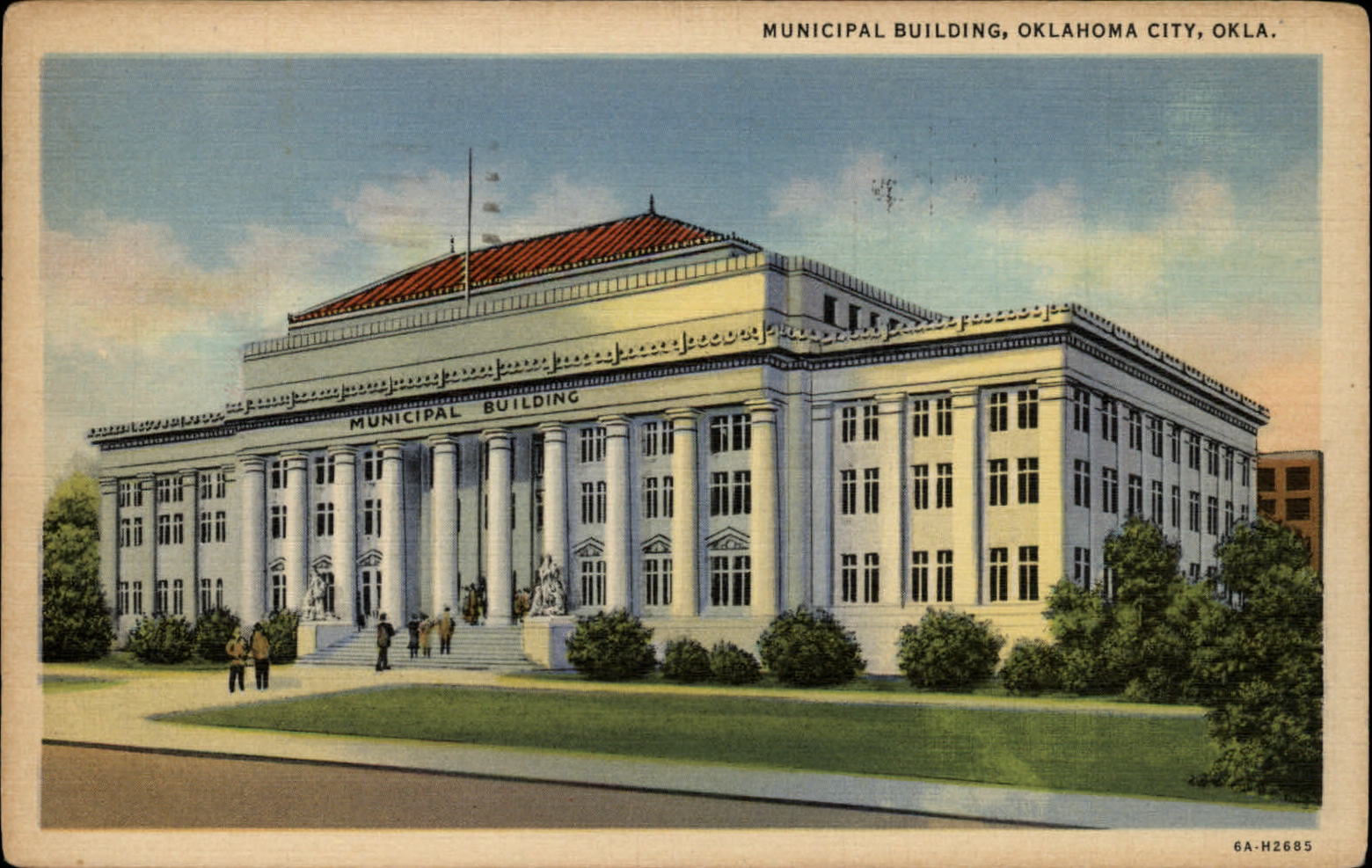 Municipal Building Oklahoma City OK ~ 1946 to WW GILBERT Wewaka OK