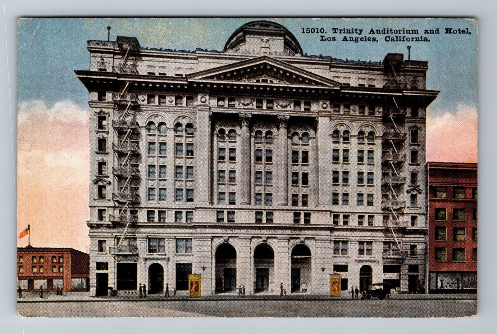 Los Angeles CA-California, Trinity Auditorium Hotel, Vintage Postcard