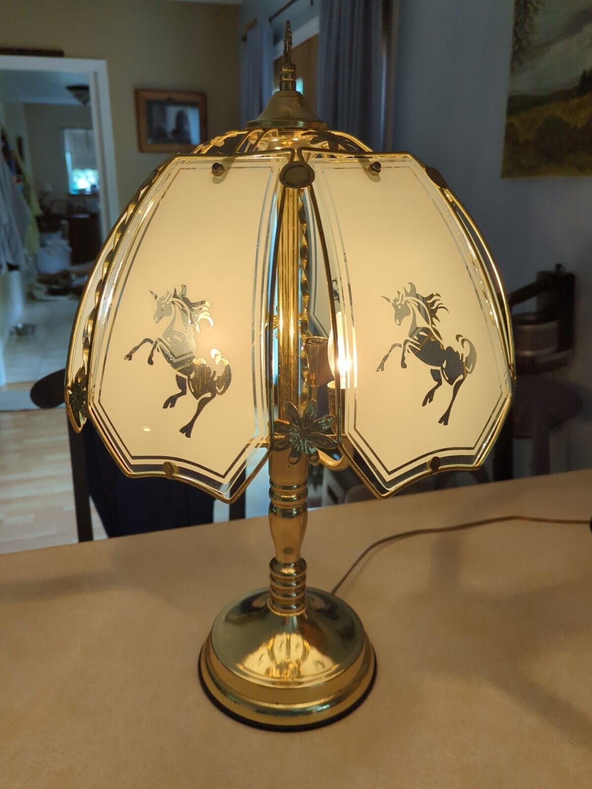 Unicorn Touch Lamp Vintage Large 24.5\