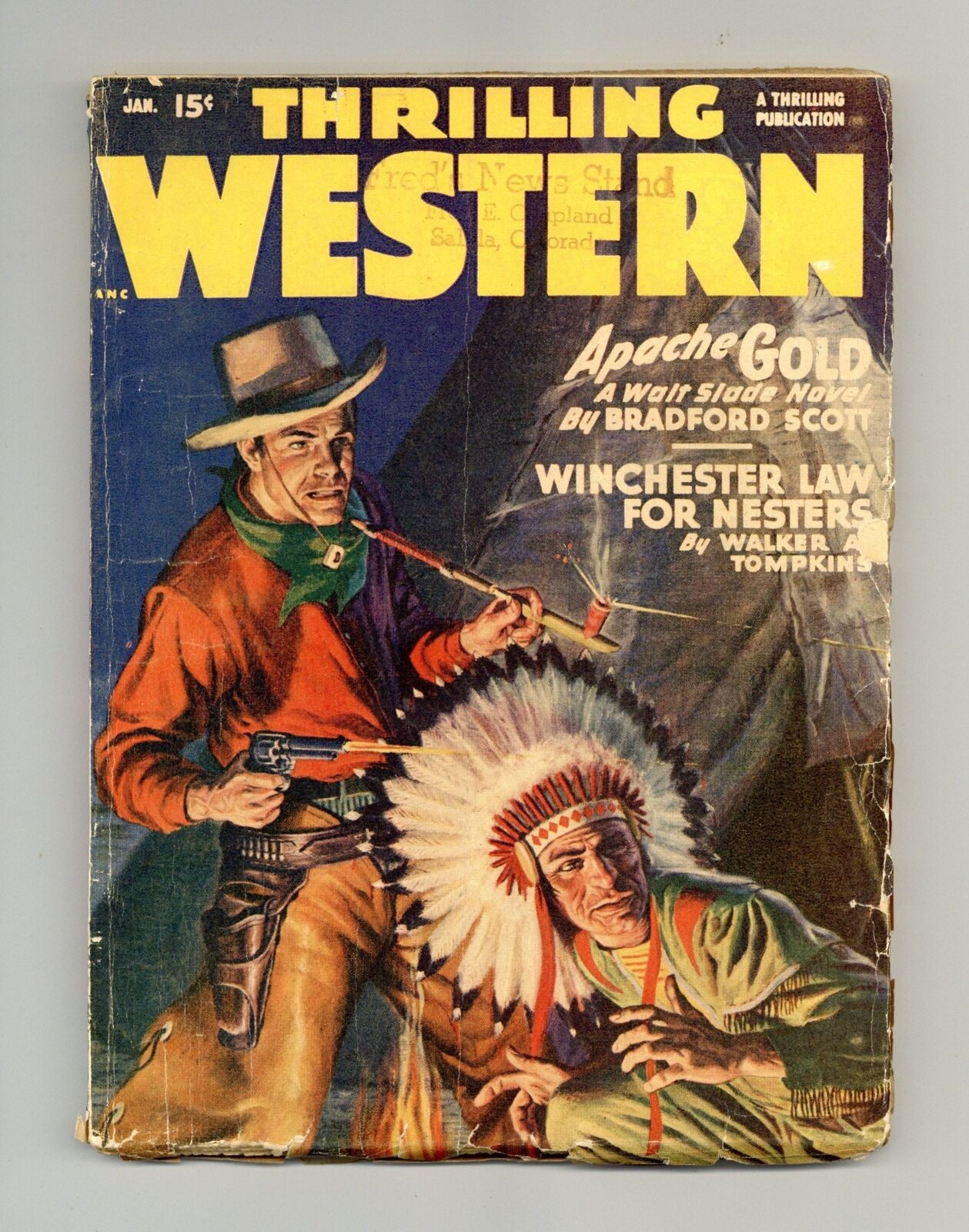 Thrilling Western Pulp Jan 1948 Vol. 44 #1 VG- 3.5