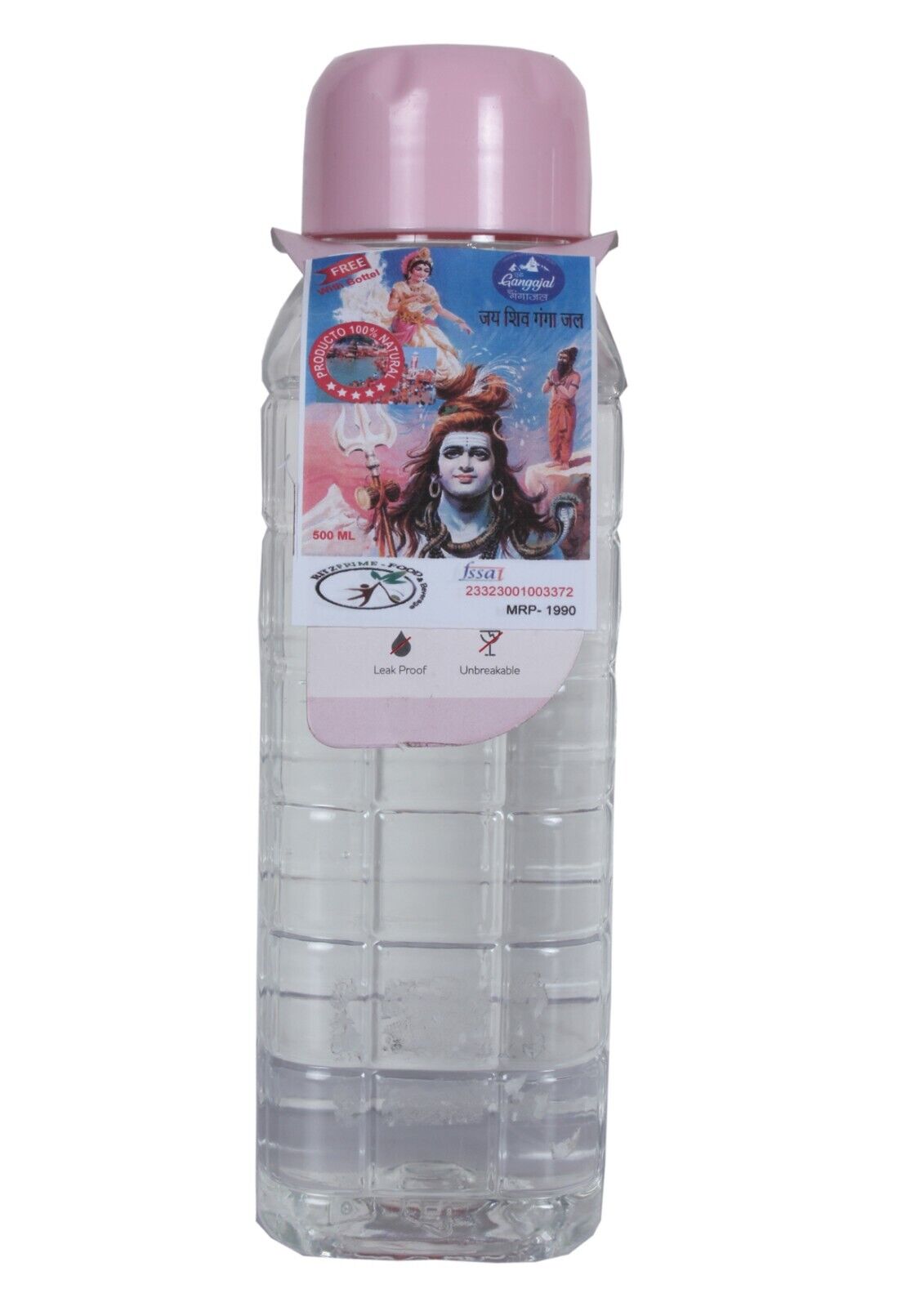 500 ml  Pure Ganga Jal in Leak-Proof Solid Bottle Can Be For Travel all activity