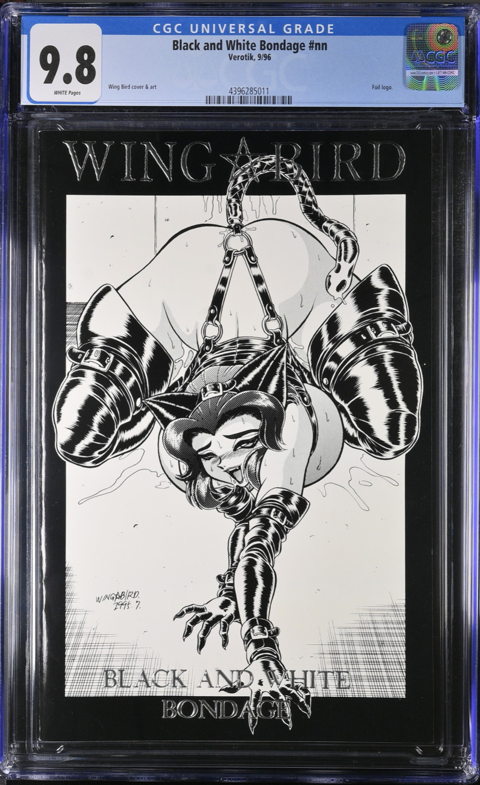 WINGBIRD B&W BONDAGE #1 CGC 9.8 GRADED 1996 VEROTIK SILVER EMBOSSED COVER 1 of 1