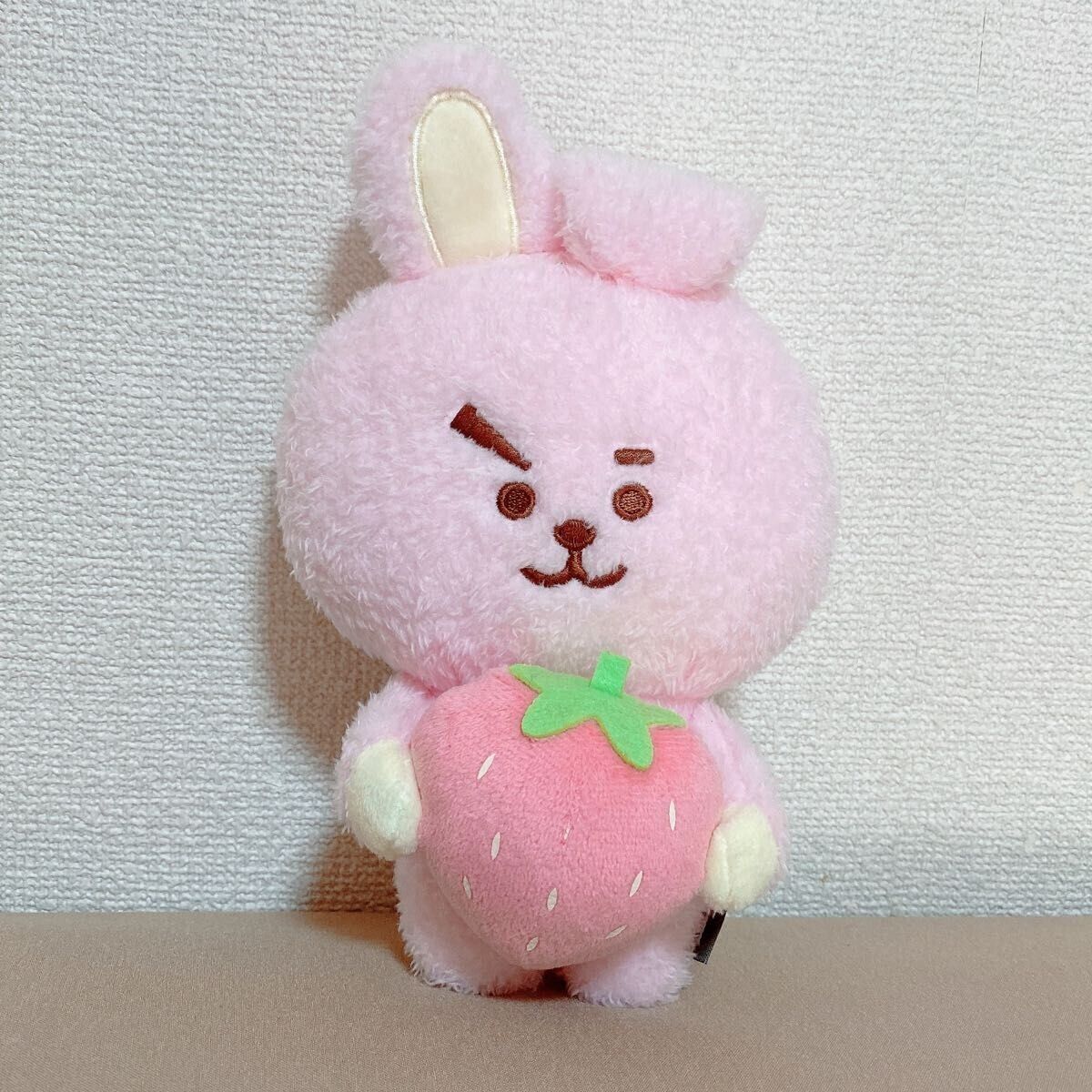 BTS BT21 COOKY Fruits Strawberry Plush Doll Linefriends M 23cm Limited Japan