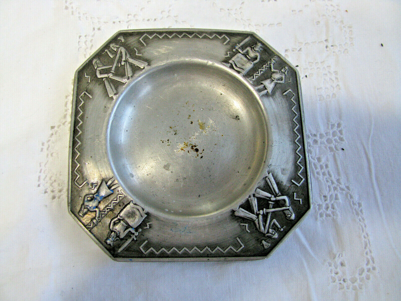 Small Vintage Pewter Ashtray or pin dish-Astri Holthe - Norway 
