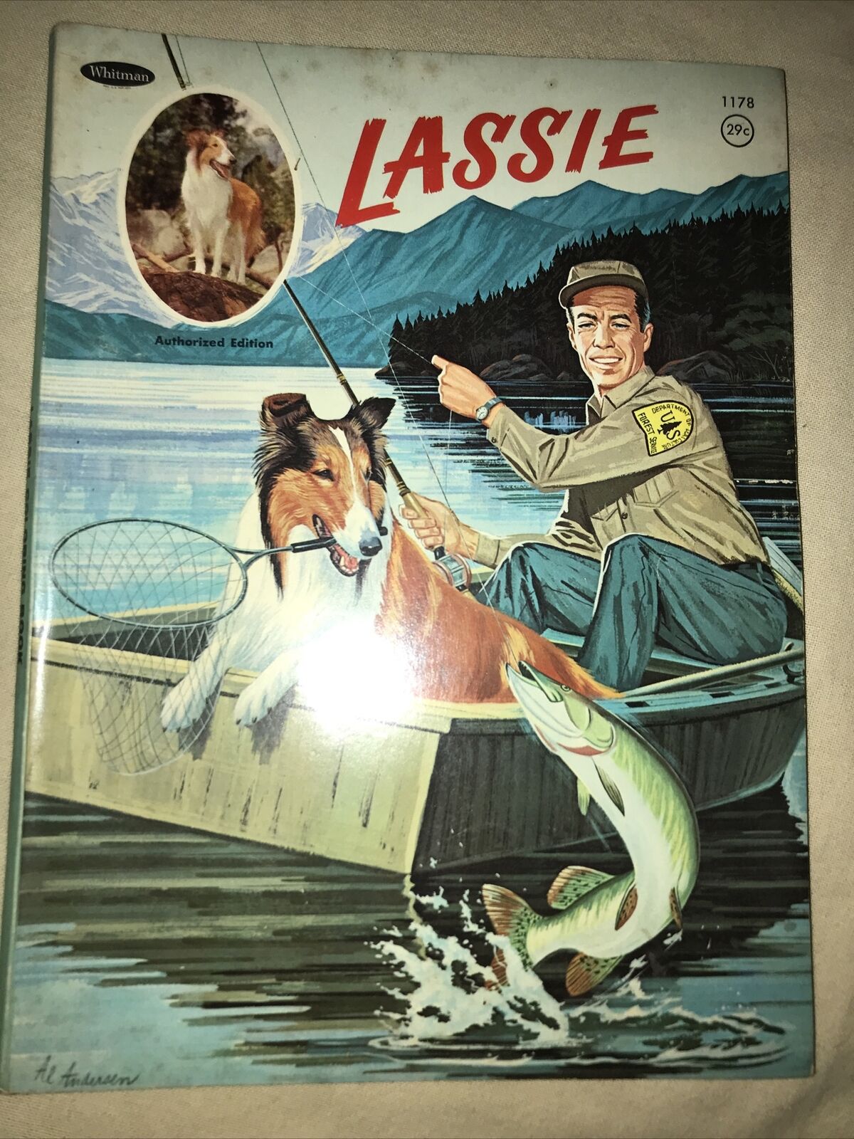 Vintage 1966 LASSIE Coloring Book 1178 Whitman Publishing Wrather Corp. UNUSED