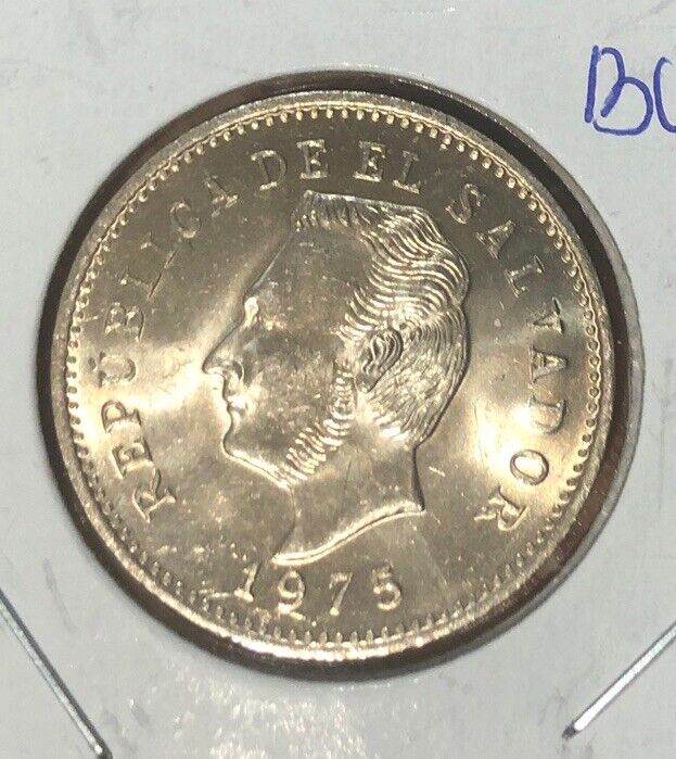 1975 El Salvador 10 Centavos UNCIRCULATED Coin-26MM-Francisco Morazan-KM#150