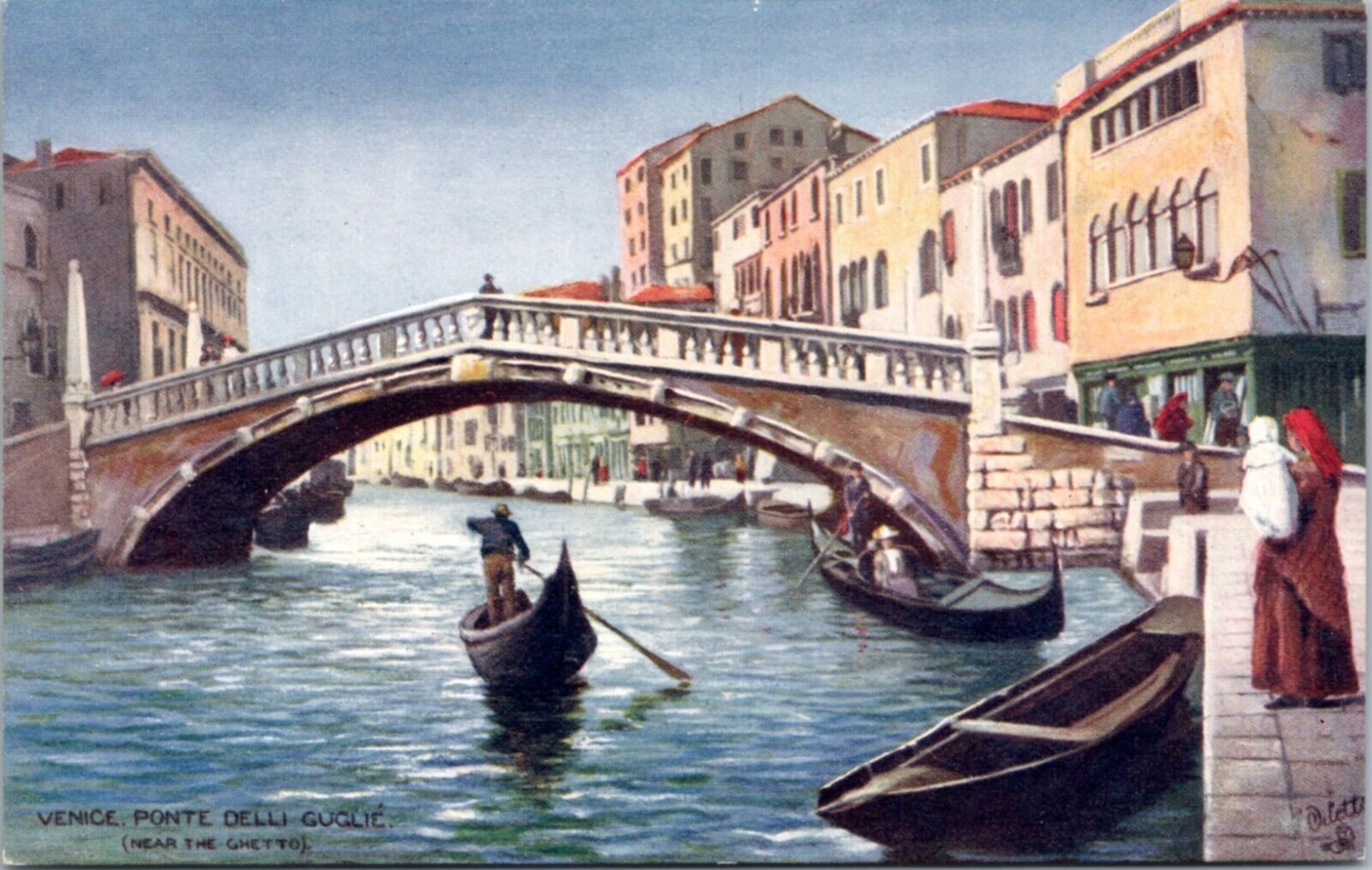 Postcard Italy Venice Tuck 7037 - Ponte Delli Guglie