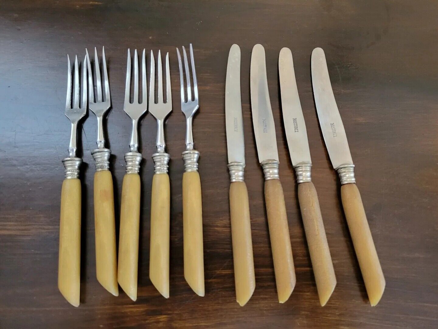 Vintage Rostfrei Flatware Lot 9 Forks Knives See Photos 