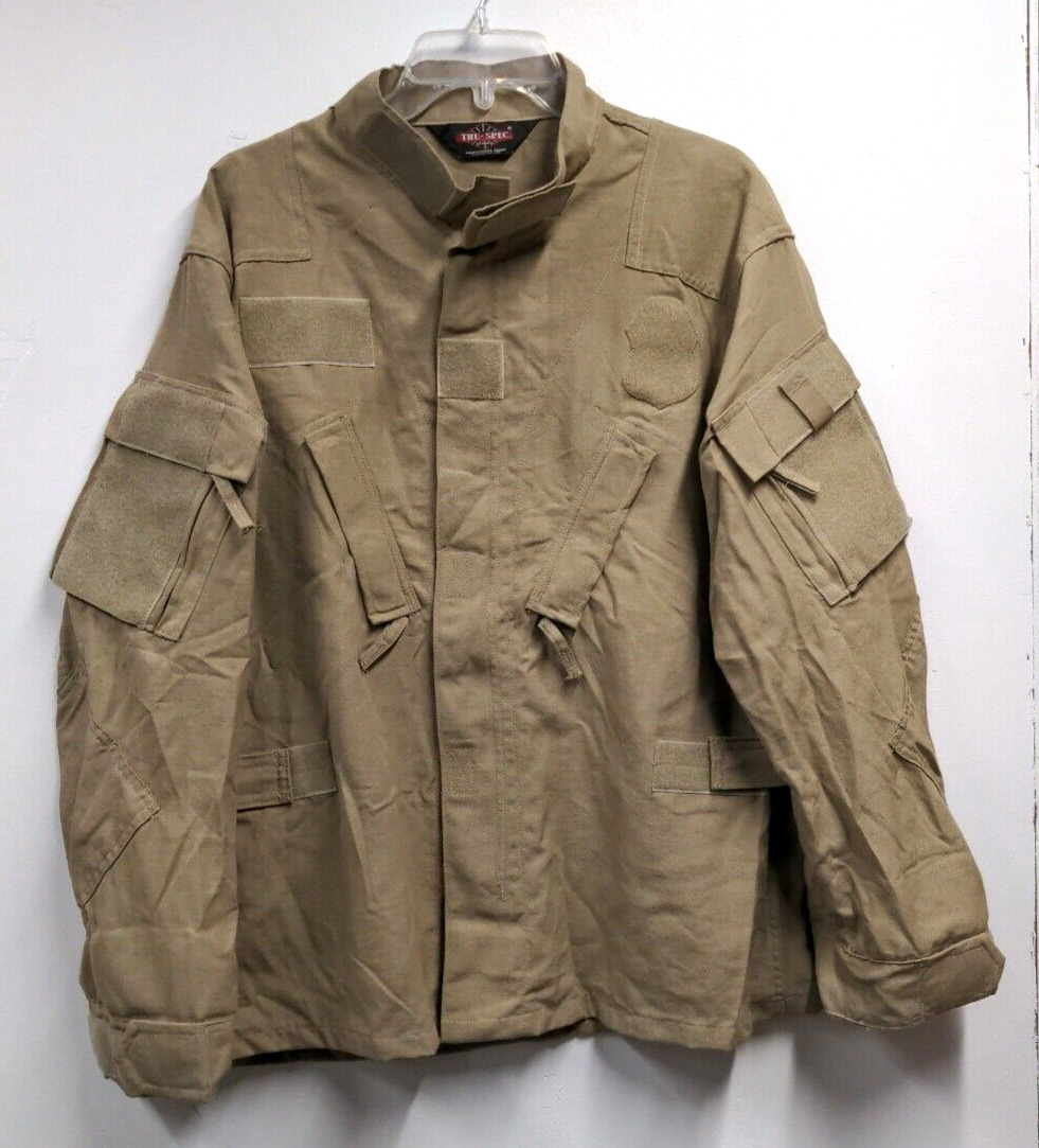 Tru-Spec Mens L Military Desert Shirt Jacket Shirt Border Patrol Soft Fabric