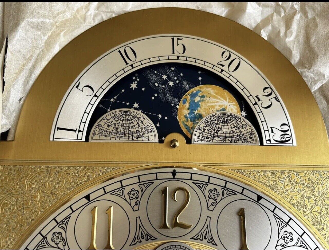Vintage New Grandfather Moon & Stars Clock Face Randall/Western Germany