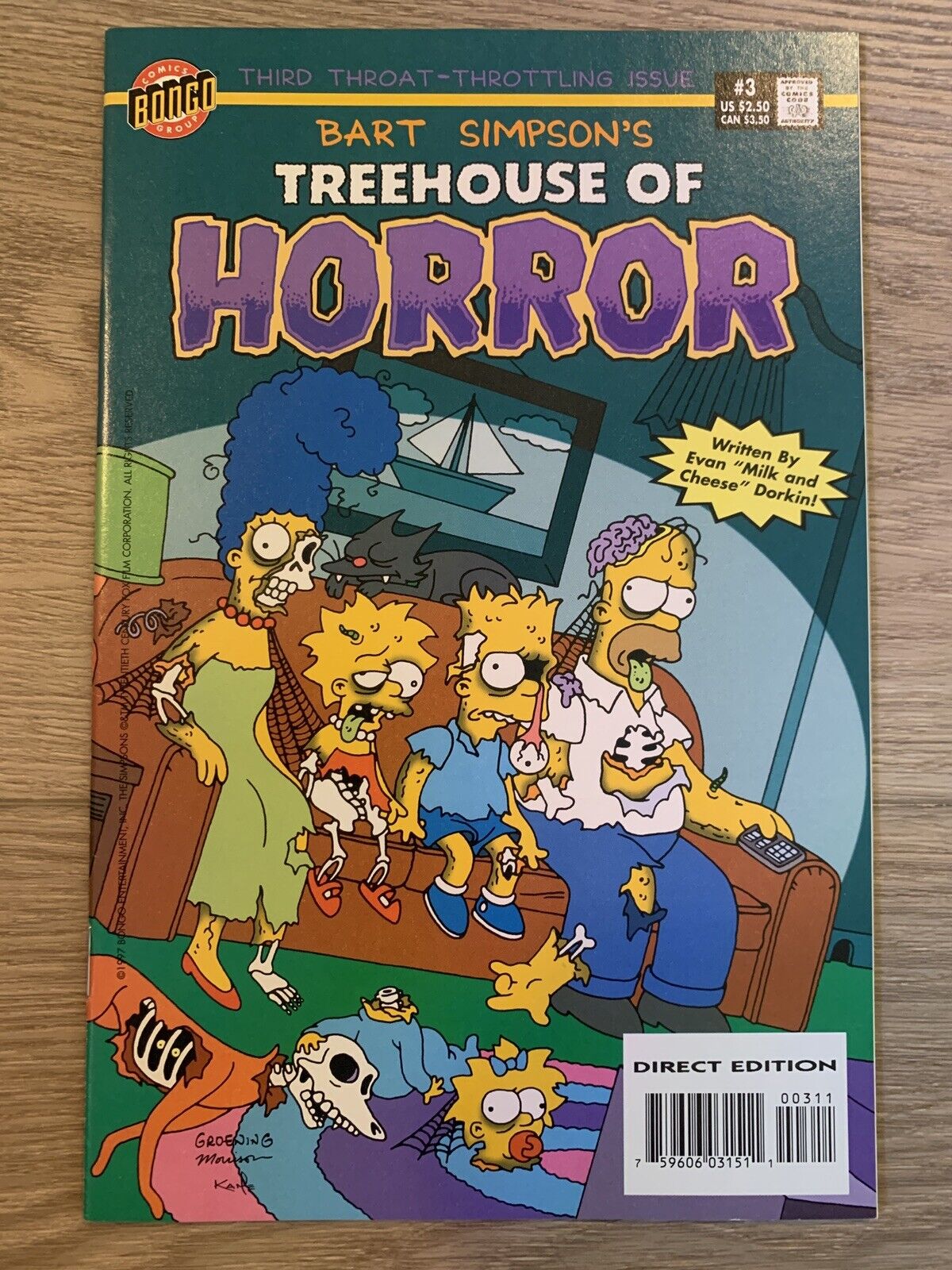 Bart Simpson's Treehouse of Horror #3  (Bongo, 1995)   —PERFECT COPY—