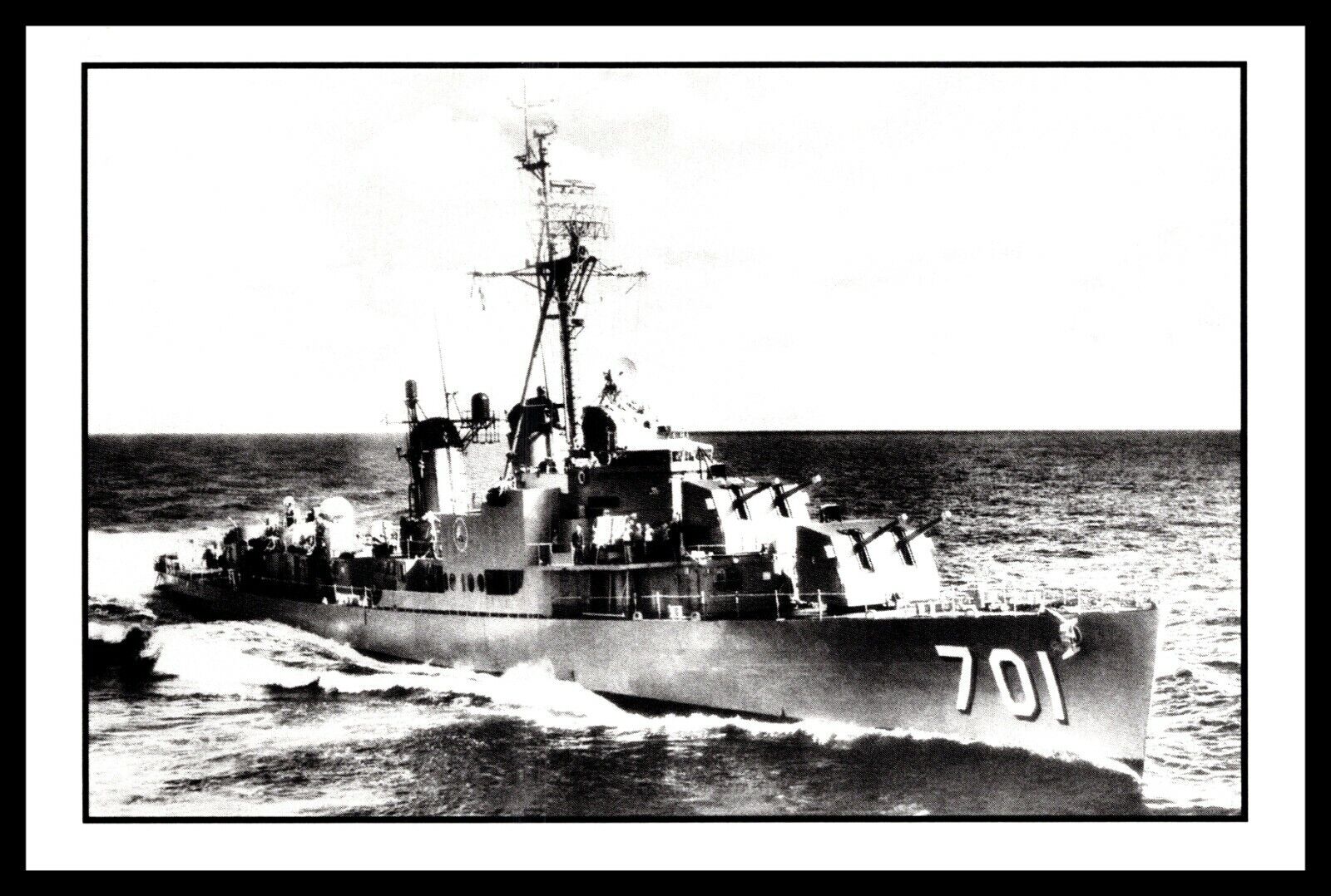 Postcard USS John Weeks DD-701