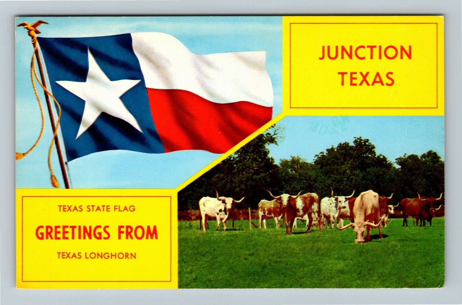 Junction TX-Texas, General Greetings, Banner, c1979 Vintage Postcard
