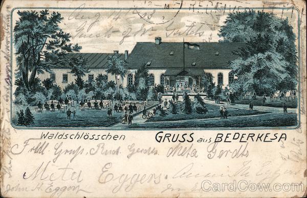 Germany 1903 Hotel Waldschlosschen-Greetings from Bederkesa Postcard 5, 5 stamp