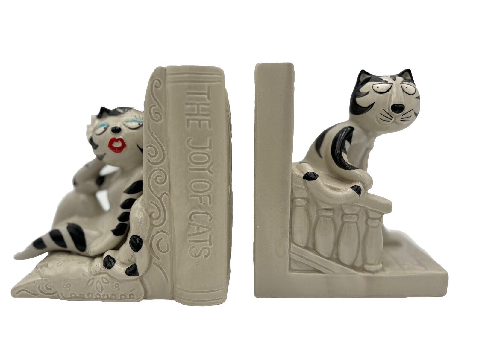 Vtg 1980s Takahashi Japan The Joy Of Cats Bookends
