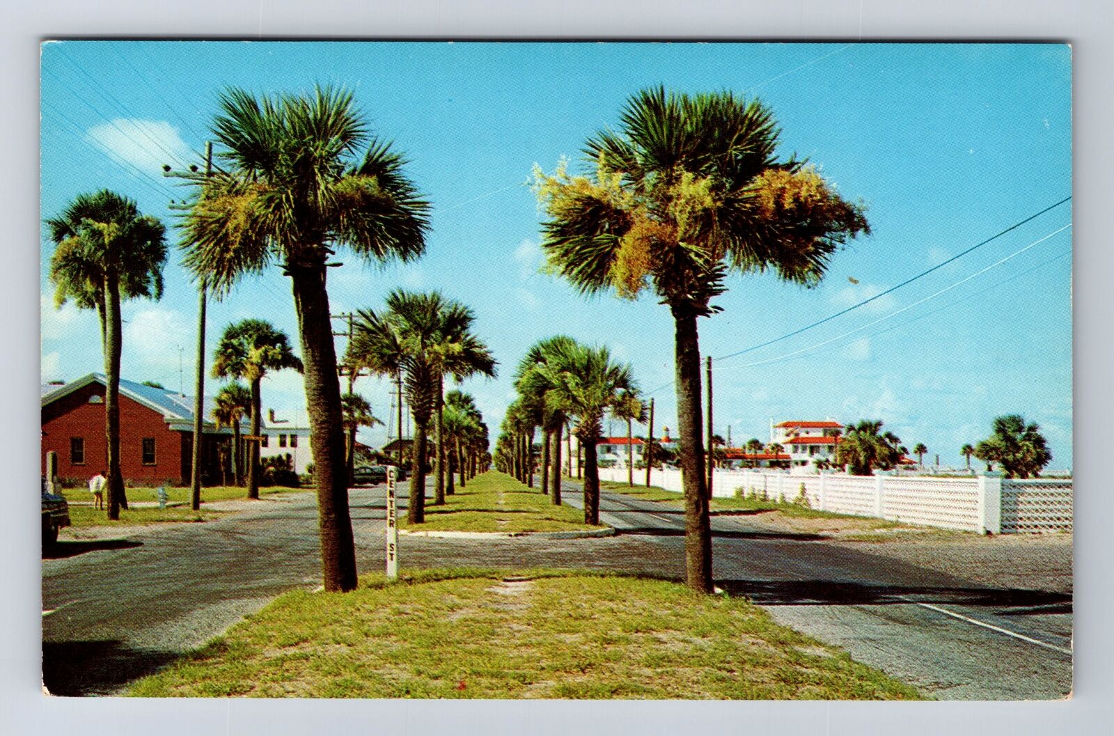 Savannah Beach GA-Georgia, Waterfront Avenue, Antique, Vintage Postcard