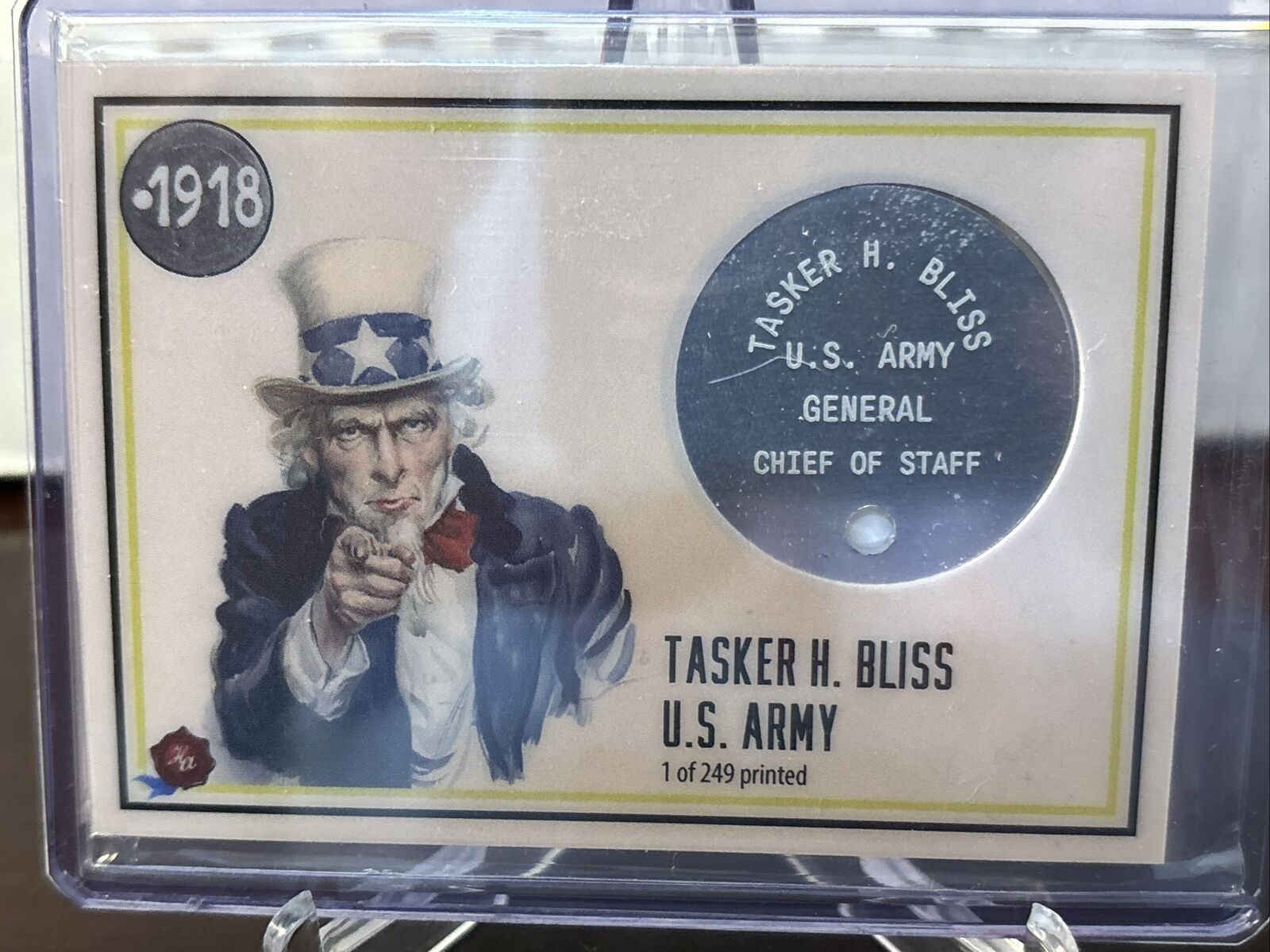 Historic Autographs 1918:End of the Great War Dog Tag Tasker H.  Bliss #/249