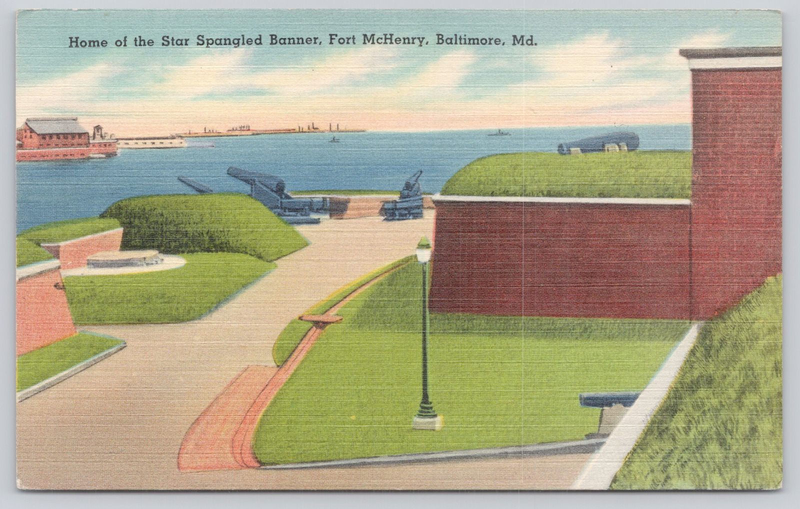 Fort McHenry, Baltimore MD c1930 Postcard, Home of Star Spangled Banner