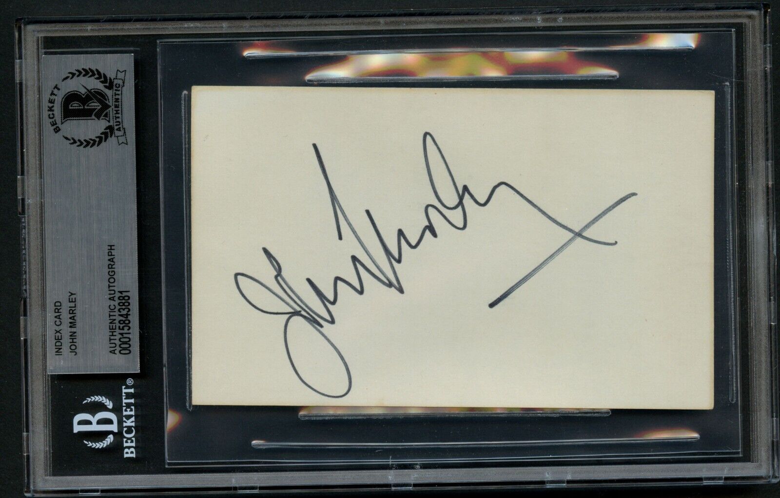 John Marley signed autograph 3x5 index card Actor The GODFATHER & Love Story BAS
