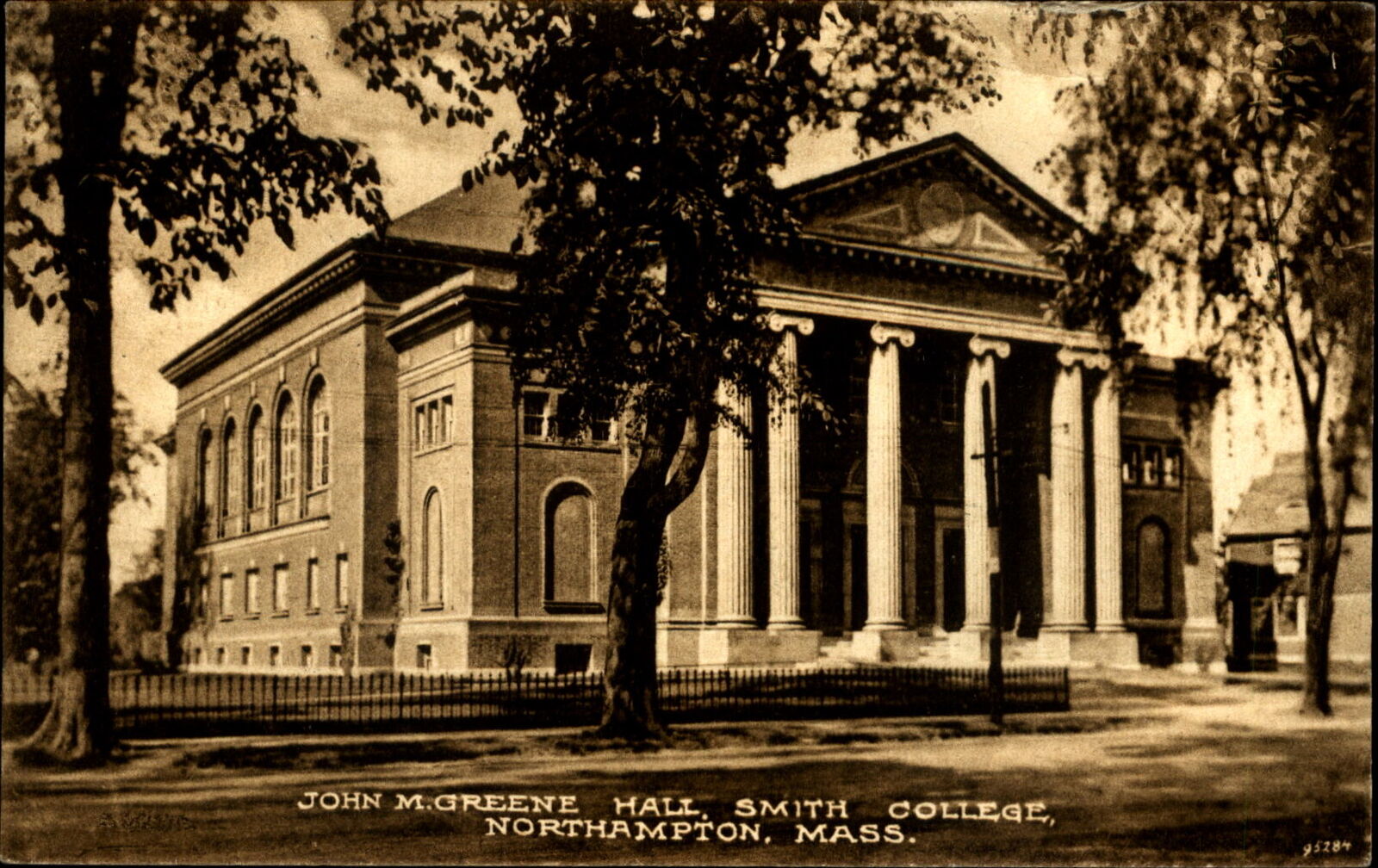 John M Greene Hall ~ Smith College ~ Northampton Massachusetts MA ~ sepia 1926