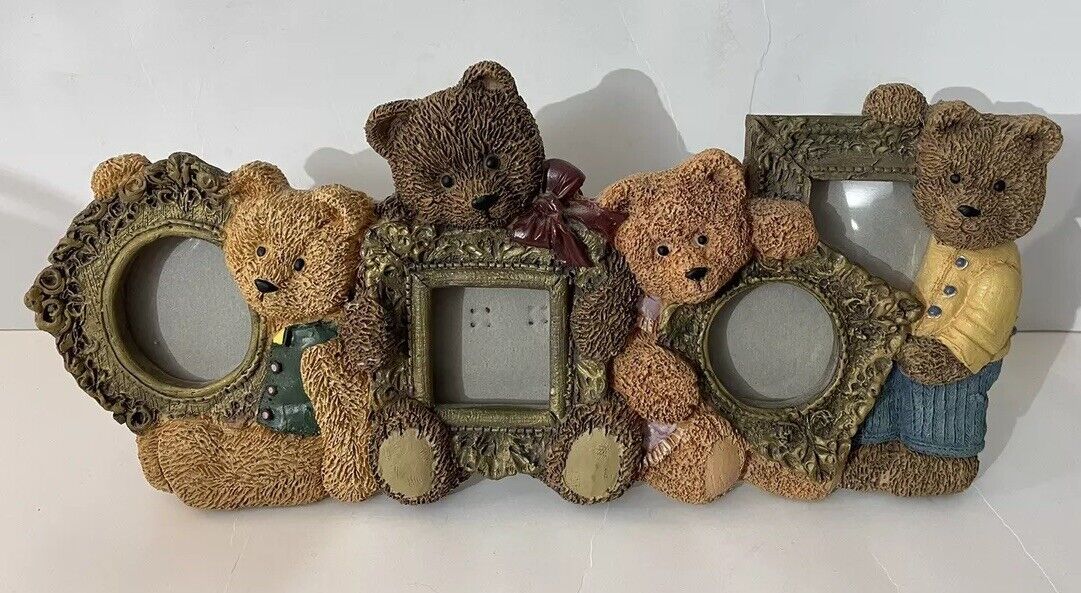 Figi Bear Hugs 4 mini Photo Ornate Vintage  Frames  Vintage 1990’s Cottage Core