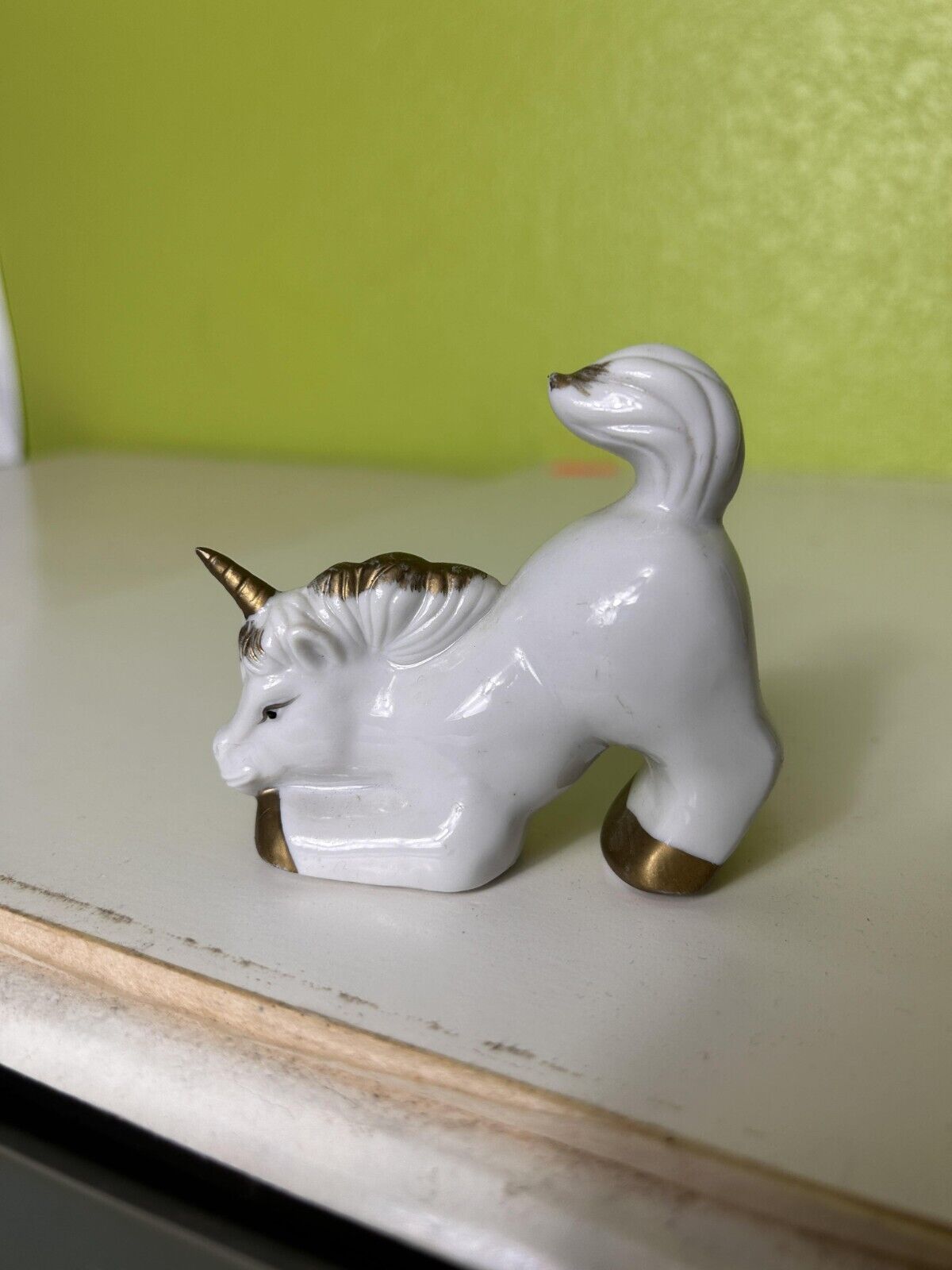 Vintage Unicorn Figurine Decor Figure Ceramic 