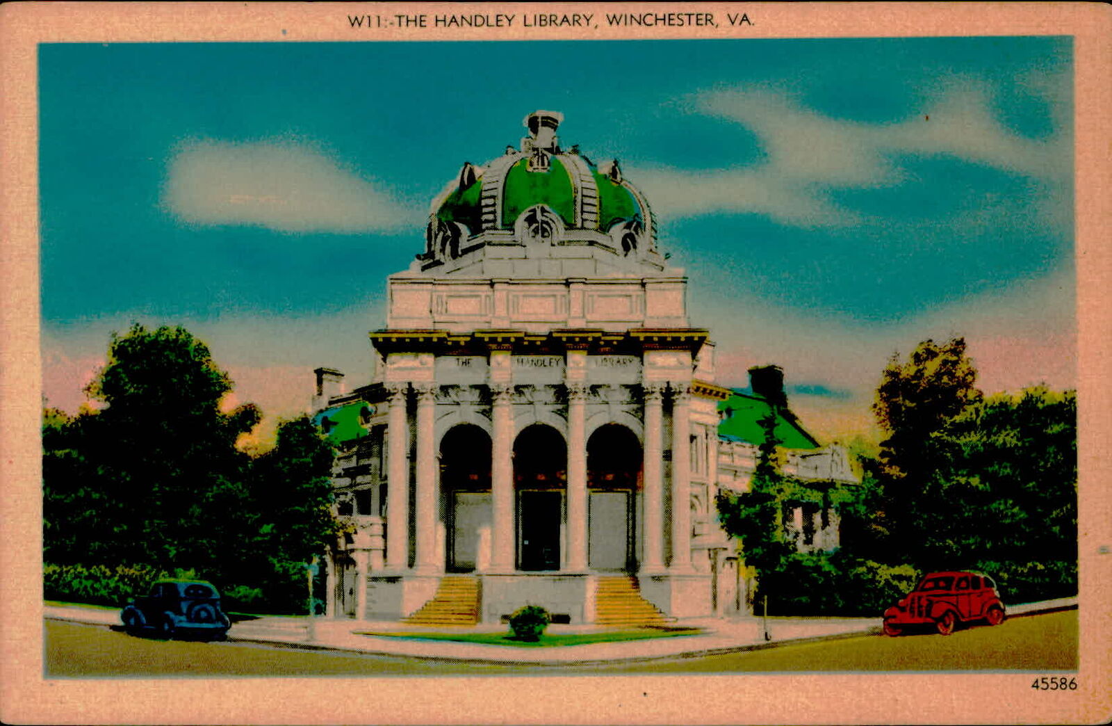Postcard: W11: THE HANDLEY LIBRARY, WINCHESTER, VA. THE HANDLEY VARADY