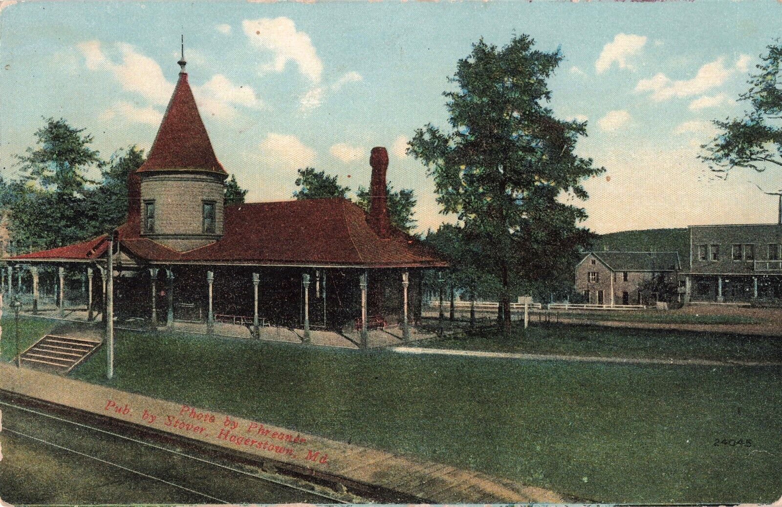 Blue Ridge Summit Railroad Station Depot PA 1908 Postcard B513