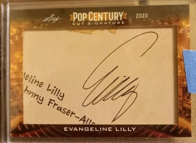 2020 Leaf Pop Cut Signature Evangeline Lilly auto. \