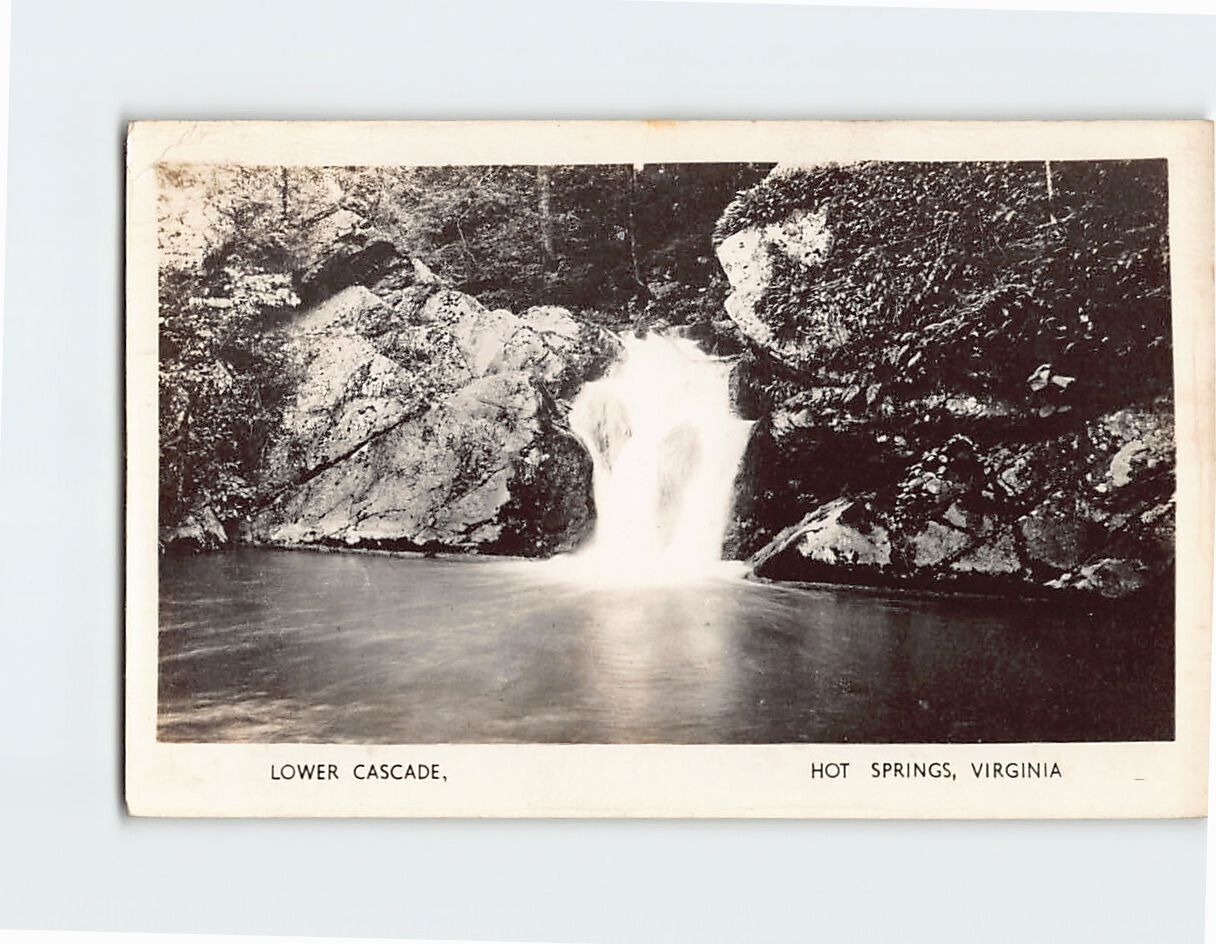 Postcard Lower Cascade, Hot Springs, Virginia