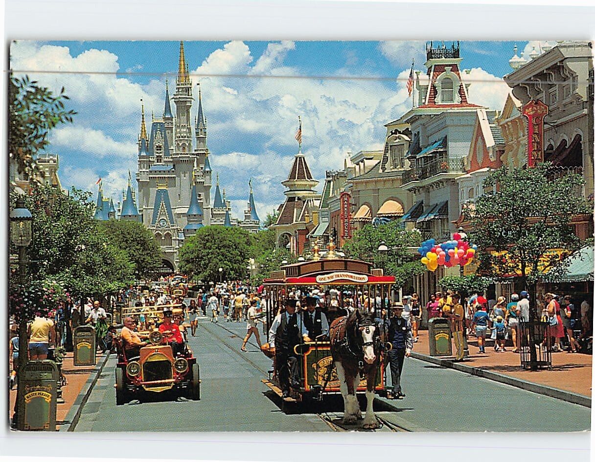 Postcard Main Street USA Walt Disney World Bay Lake Florida USA