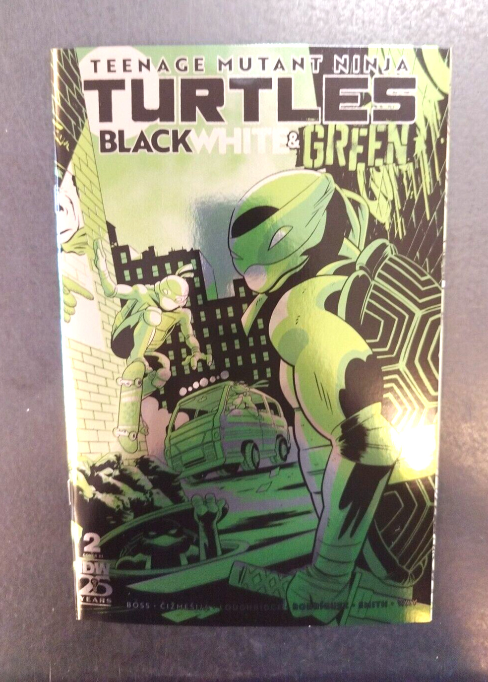 TMNT: Black, White, and Green #2 Foil 1:10 Ratio