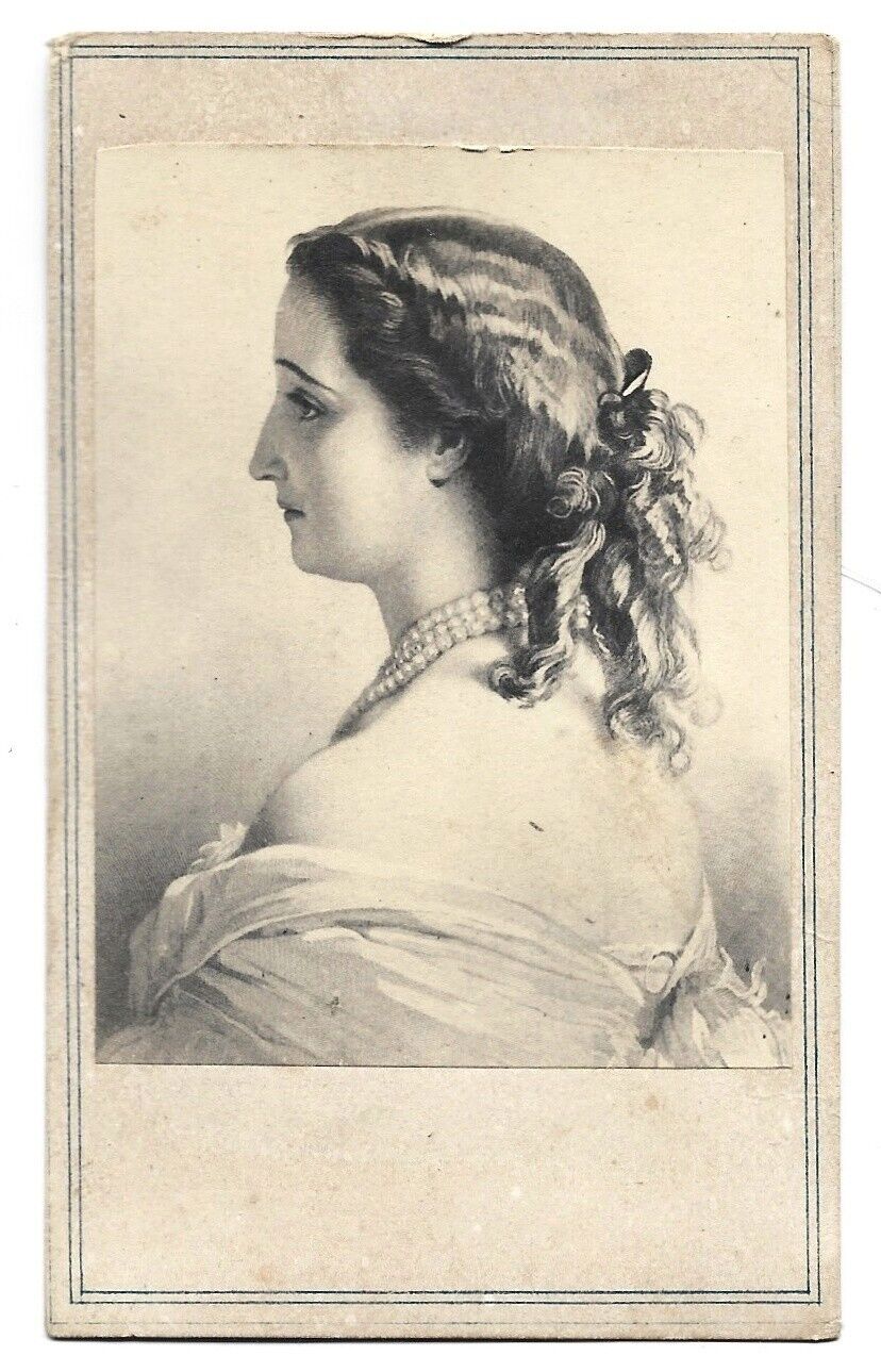 Vintage Old CDV Portrait of Empress EUGENIE Wife of Napoleon Bonaparte France 🩷