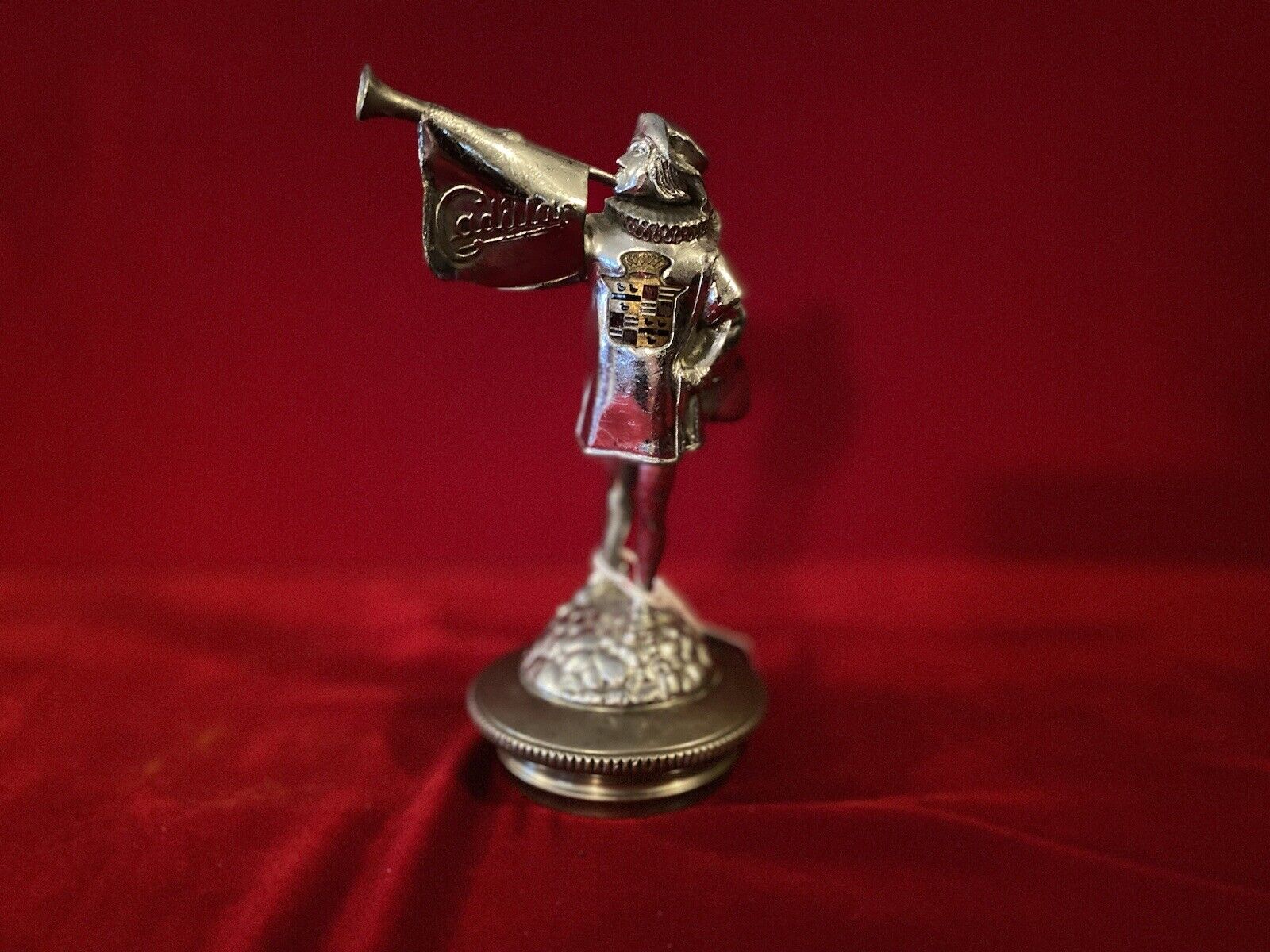 Real Deal All Original 1927-1929 Cadillac Heralder Trumpeter Hood Ornament