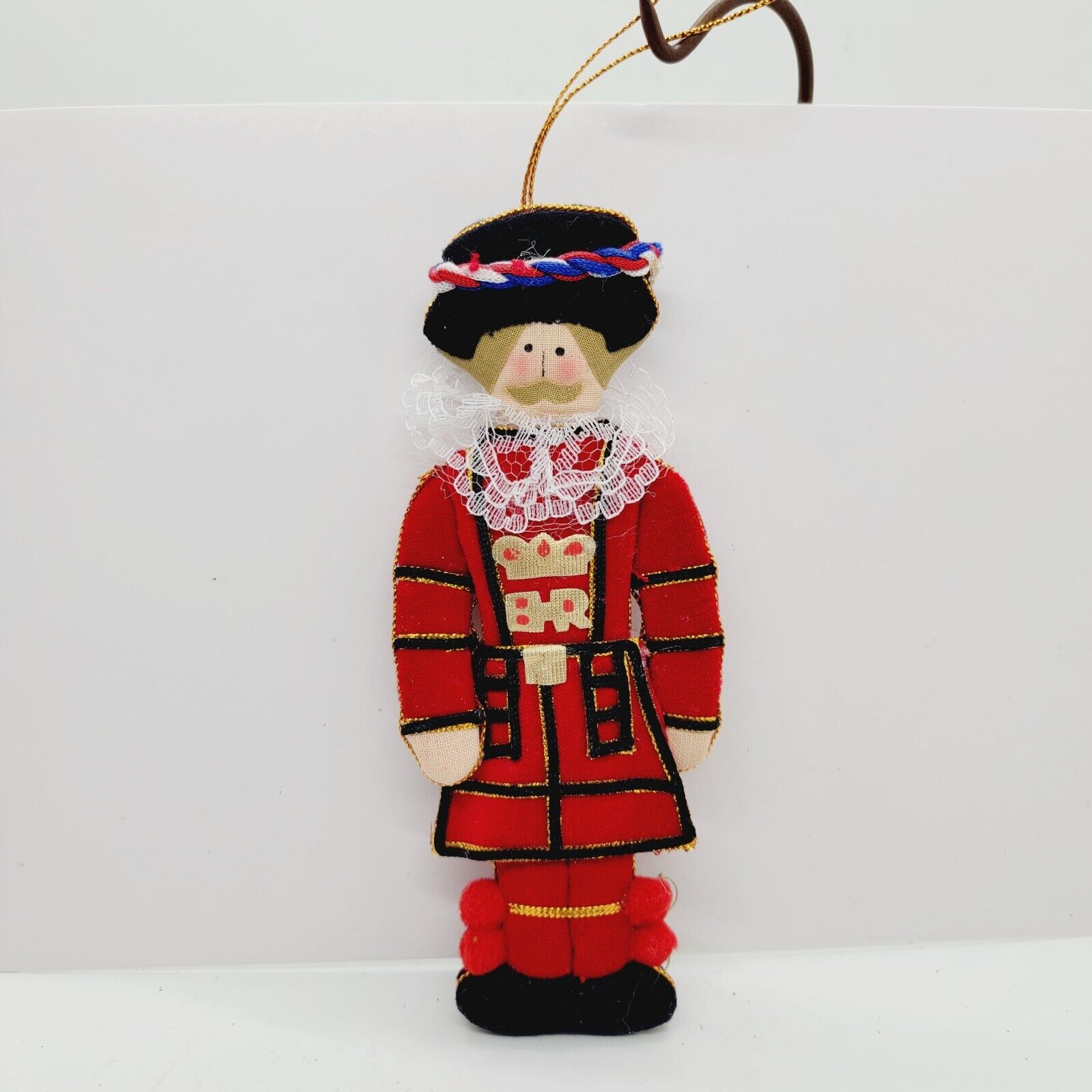 Vintage Plush Brittish Beefeater Christmas Ornament By Saint Nicholas 