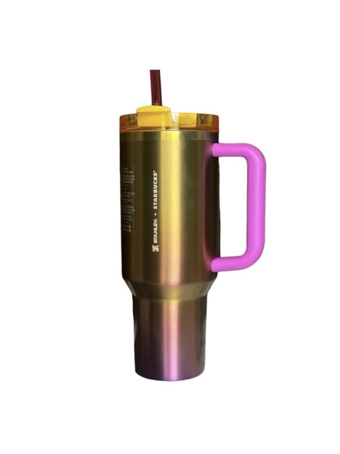 Starbucks x Stanley Summer 2024 Collab 40 oz Tumbler Gradient Gold and Pink