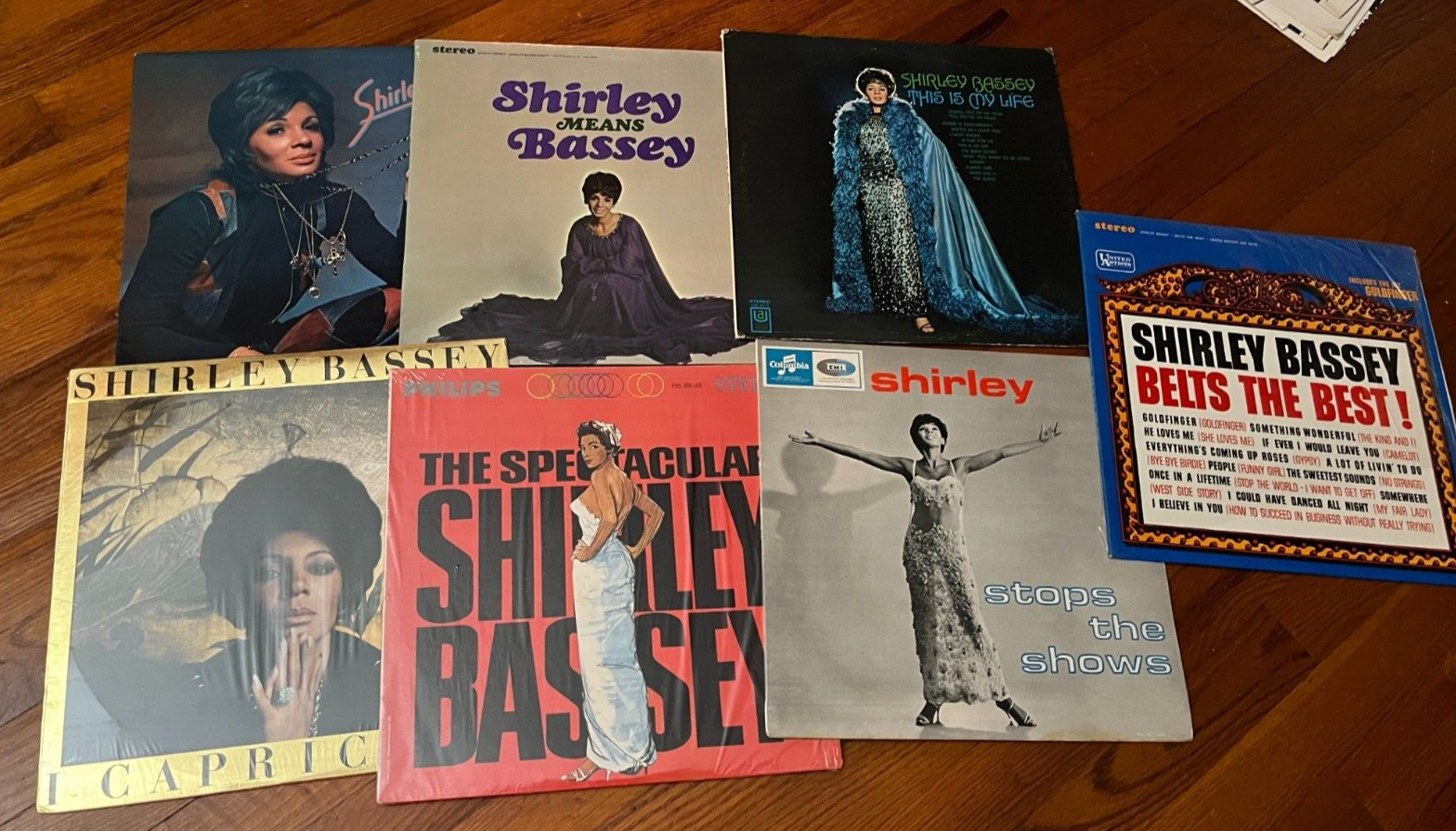 Lot 7 Vintage SHIRLEY BASSEY LP\'s  Rare Record Albums EX to MINT