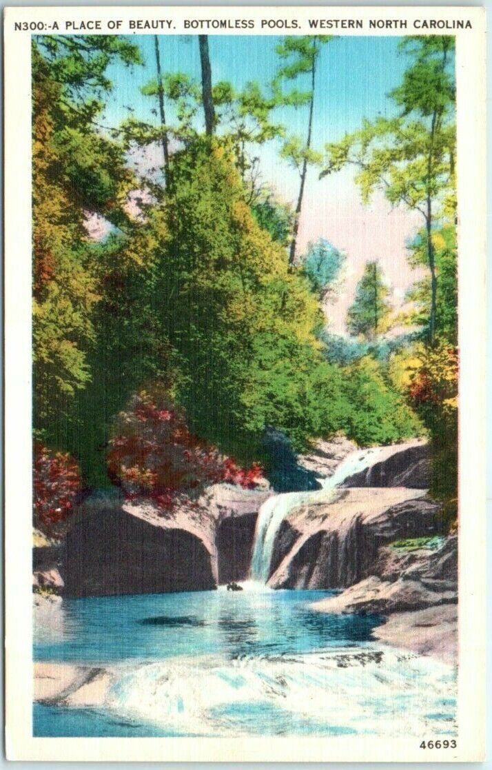 Postcard - A Place of Beauty, Bottomless Pools, Western North Carolina