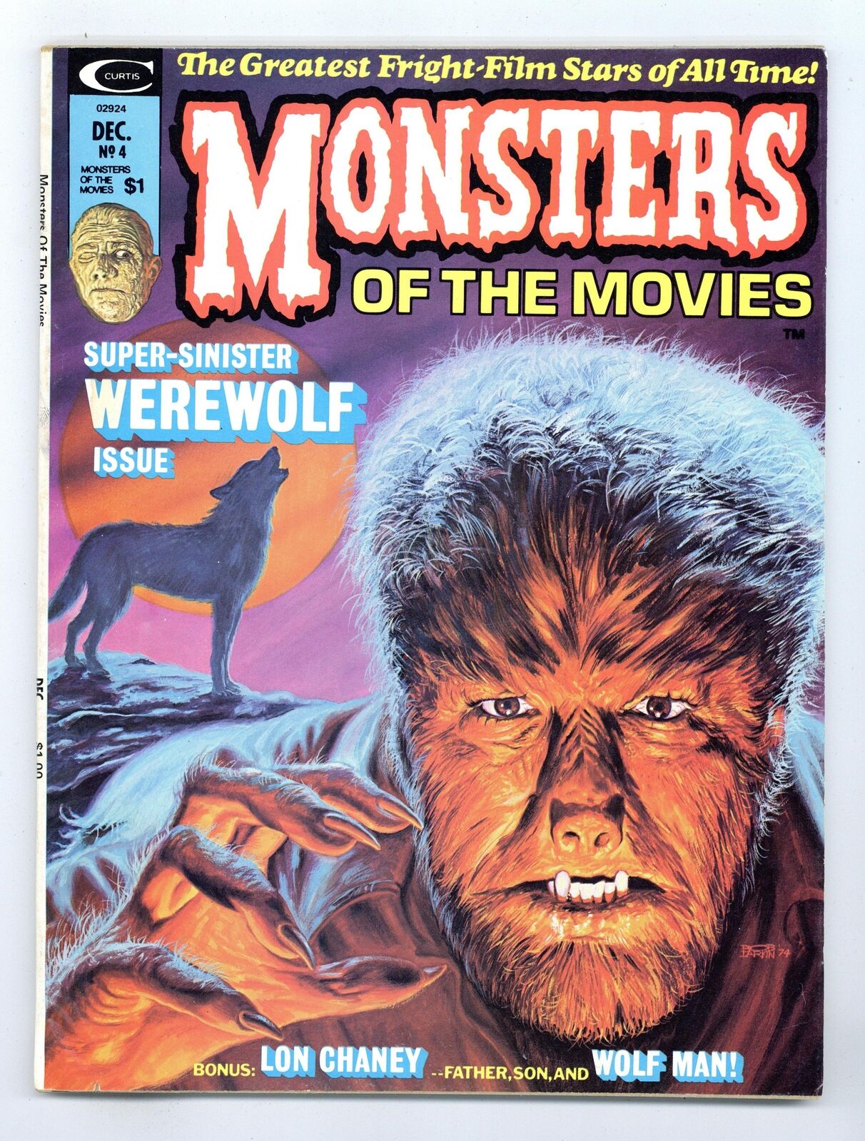 Monsters of the Movies #4 VG 4.0 1974