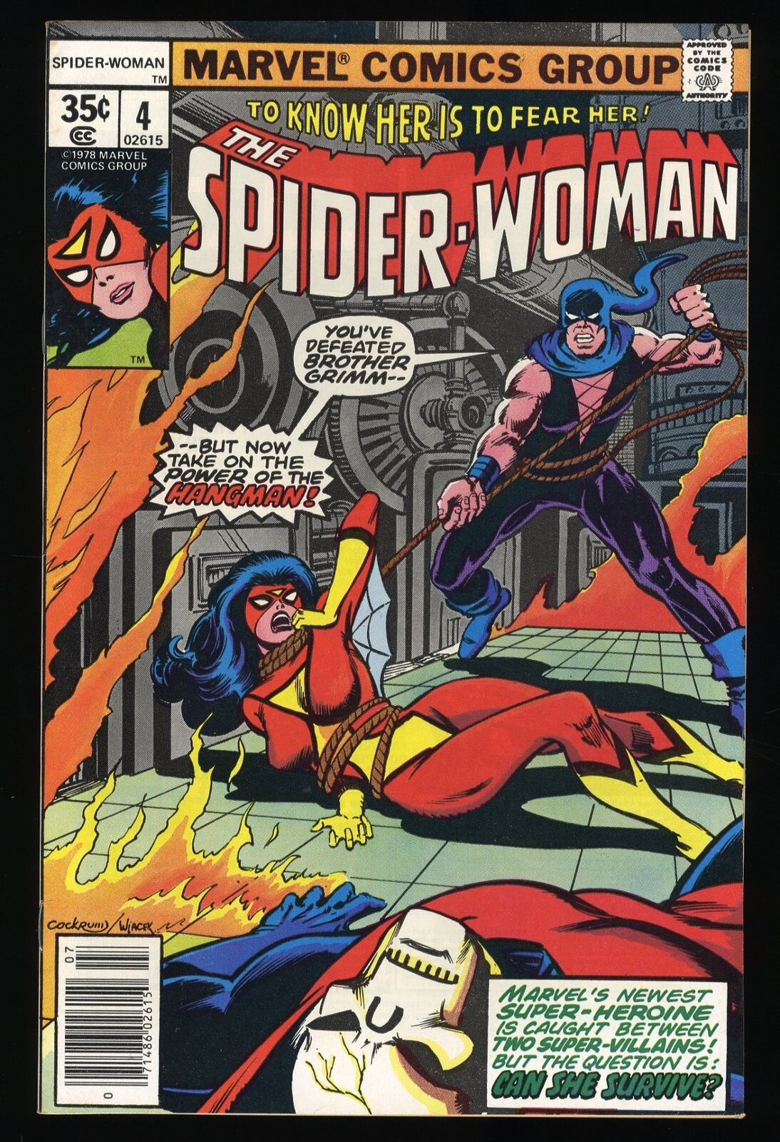 Spider-Woman #4 NM- 9.2 Bondage Cover Marvel 1978