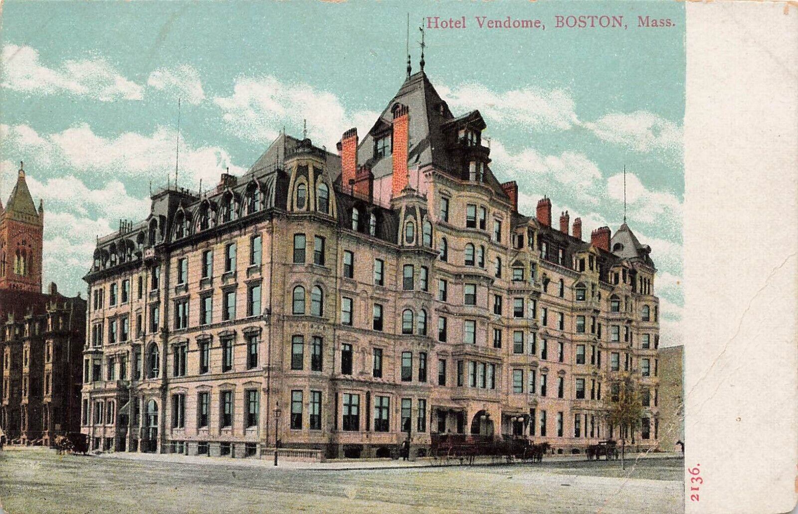 1900's Boston, MA Postcard Hotel Vendome UNPOSTED GERMANY MA082