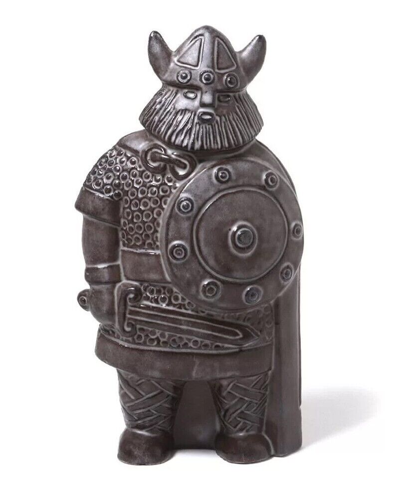 Sweden, Upsala Ekeby Vintage Ceramic Figurine Of A Viking. 20th Century