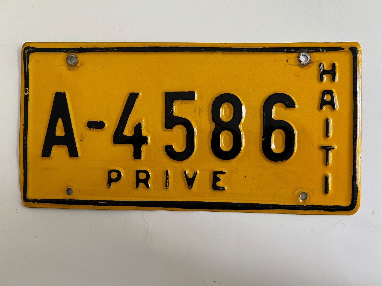 1990 1991 1992 Haiti License Plate Passenger Car All Original