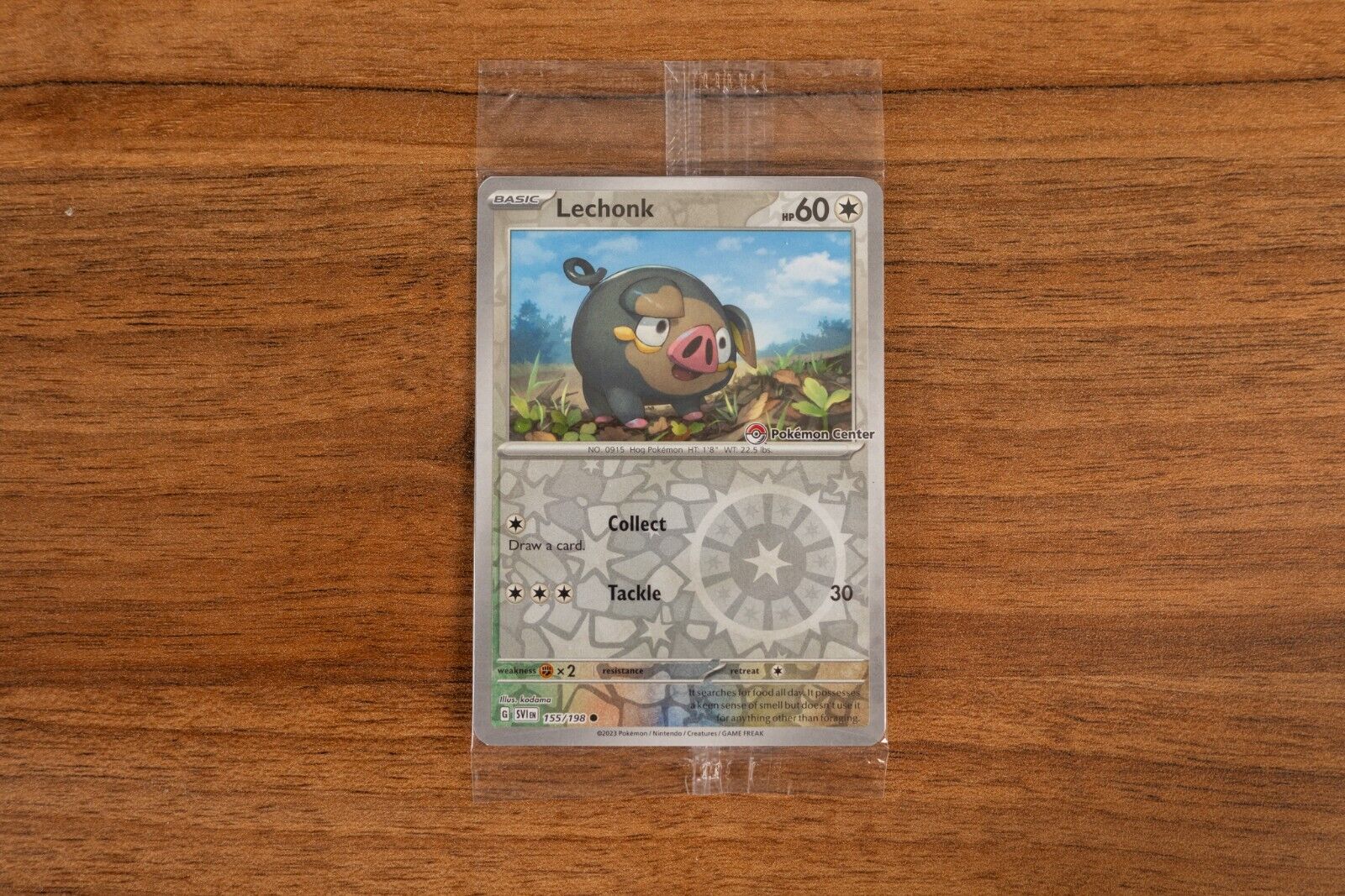 Lechonk Pokemon Center Stamped Exclusive Reverse Promo Card Brand New and Sealed