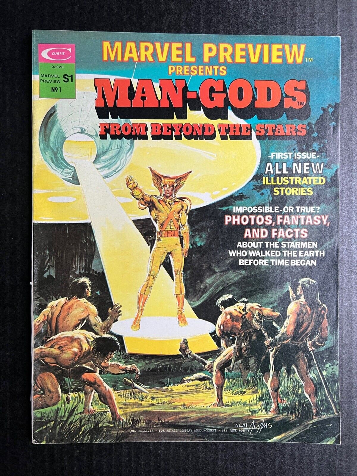 MARVEL PREVIEW #1 1975 Presents Man Gods Erich von Daniken Neal Adams Cover