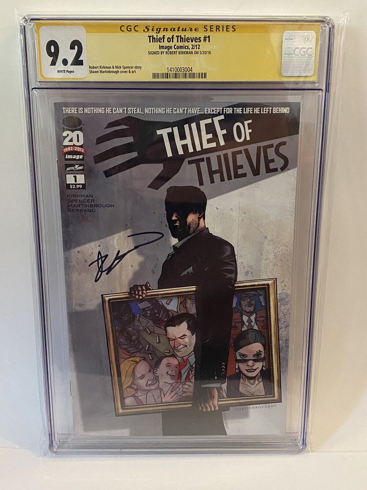 Thief of Thieves #1 CGC 9.2 SS  SIGNED BY ROBERT KIRKMAN 1st Print