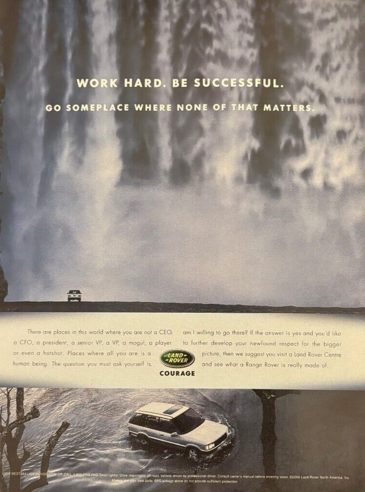 2000 Land Rover vintage print ad