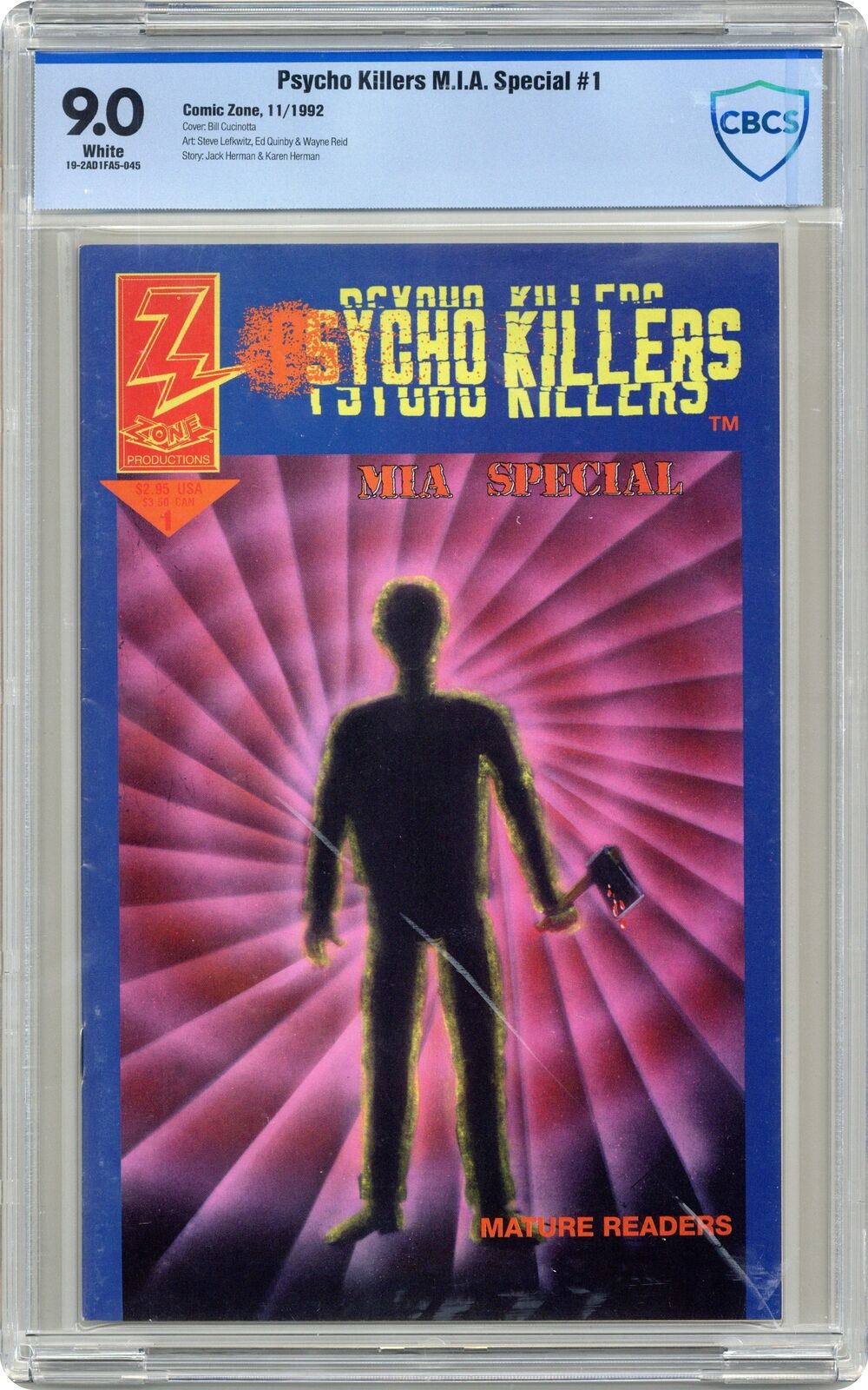 Psycho Killers MIA Special #1 CBCS 9.0 1992 19-2AD1FA5-045