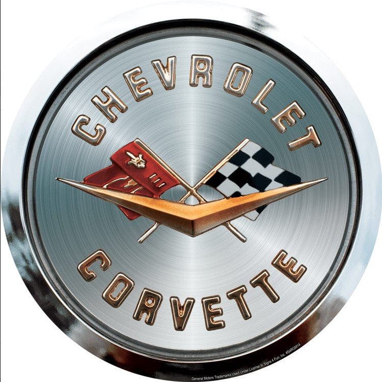 Chevy Corvette Embossed Novelty 12